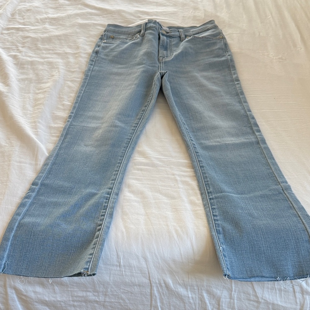7 For All Mankind Sky Blue Ankle Jeans